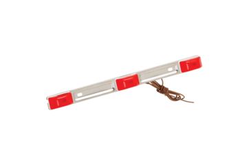 Image of Wesbar Red Waterproof ID Light Bar - Stainless Steel - White Base 35119