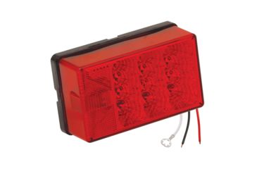 Image of Wesbar x 6&quot; Waterproof LED 8-Function, Left/Roadside w/3 Wire 90 deg Pigtail Trailer Light 4&quot; 34985