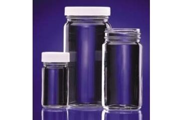 Image of Wheaton AC Round Bottles, Wheaton W216996 White Polypropylene Cap With Polyvinyl Liner, Convenience Packed