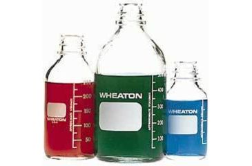 Image of Wheaton Media Bottles, Graduated, Wheaton 219717 With Polyethylene-Lined Cap