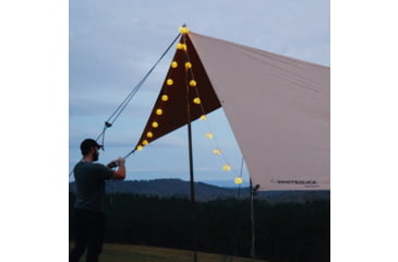 Image of White Duck Sunshade Tarp 330 w/ Poles, 13ft x 13ft/4 x 4 m, SS-4x4-WR