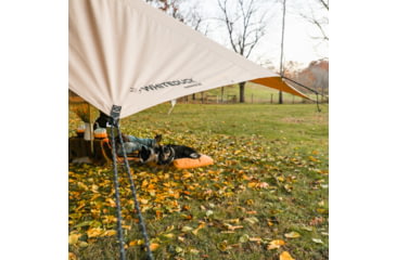 Image of White Duck Sunshade Tarp 330 w/ Poles, 13ft x 13ft/4 x 4 m, SS-4x4-WR