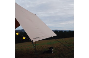 Image of White Duck Sunshade Tarp 330 w/ Poles, 13ft x 13ft/4 x 4 m, SS-4x4-WR