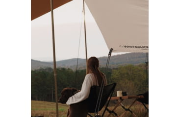 Image of White Duck Sunshade Tarp 330 w/ Poles, 13ft x 13ft/4 x 4 m, SS-4x4-WR