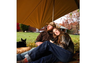 Image of White Duck Sunshade Tarp 330 w/ Poles, 13ft x 13ft/4 x 4 m, SS-4x4-WR