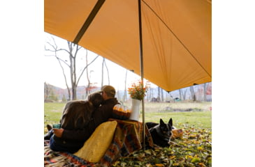 Image of White Duck Sunshade Tarp 330 w/ Poles, 13ft x 13ft/4 x 4 m, SS-4x4-WR