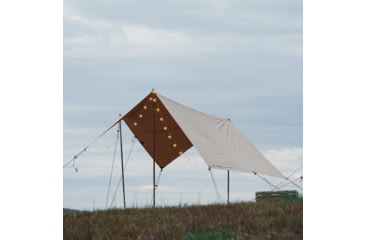 Image of White Duck Sunshade Tarp 330 w/ Poles, 13ft x 13ft/4 x 4 m, SS-4x4-WR