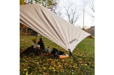 Image of White Duck Sunshade Tarp 330 w/ Poles, 13ft x 13ft/4 x 4 m, SS-4x4-WR