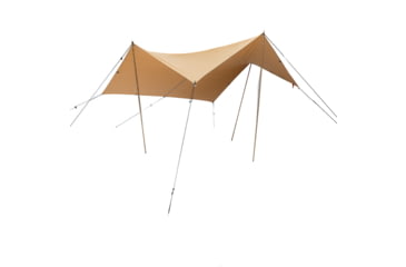 Image of White Duck Sunshade Tarp 330 w/ Poles, 13ft x 13ft/4 x 4 m, SS-4x4-WR