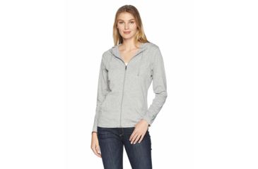 Image of White Sierra Bug Free Jersey Full Zip Hoody - Womens, Heather Gray, Small, B2501W-Heather Gray - HGR-SMALL
