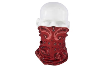 Image of White Sierra Kool Multifunctional Headwear-Deep Red-One Size