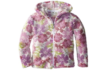 Image of White Sierra Printed Winter Blossom Bomber Hoody - Girl's-Sugar Plum Combo-X-Small