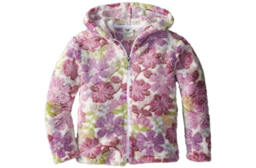 Image of White Sierra Printed Winter Blossom Bomber Hoody - Girls