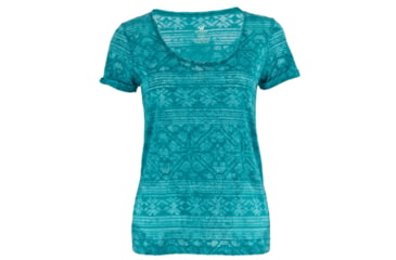 Image of White Sierra Shiva Tee - Women's-Horizon Blue-Small