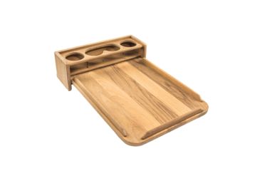 Image of Whitecap Teak Drinkholder w/Removable Cockpit Table Top - Holds 4 Glasses 50687