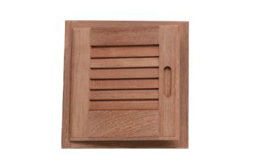 Image of Whitecap Teak Louvered Door &amp; Frame - Left Hand - 12" x 12" 50662