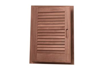 Image of Whitecap Teak Louvered Door &amp; Frame - Left Hand - 15" x 20" 50670