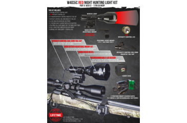 Image of Wicked Hunting Lights W403iC Night Hunting Light Kit, Red, W2013