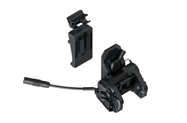 Image of Wilcox DPAM NVG Mount/Quick Release Shroud Interface Plate/LEMO Pigtail Storage for HGU-56/SPH-4, Black, 62100G07-B