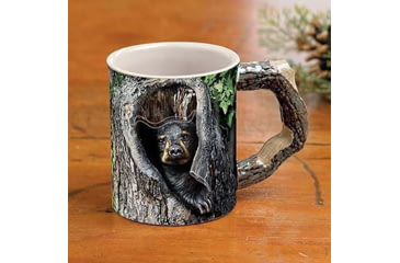 Image of Wild Wings Sculpted Mug Cubby Hole-Black Bear, Brown/Black, 8955712175
