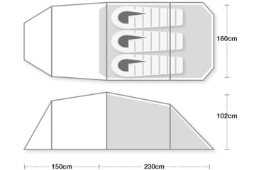 Image of WildCountry Blizzard Compact Tent - 3 Person, Green, 44BC3TF