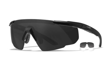 Image of Wiley X Changeable Series Saber Advanced Safety Glasses, Matte Black Frame, Clear Grey Lens, 315