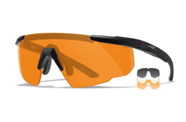 Image of Wiley X Changeable Series Saber Advanced Safety Glasses, Matte Black Frame, Grey Clear Rust Lens, 308