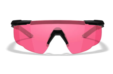 Image of Wiley X Changeable Series Saber Advanced Safety Glasses, Matte Black Frame, Grey Light Rust Vermillion Lens, 309