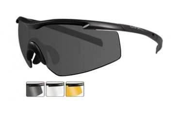 Image of Wiley X PT-3 Sunglasses 3 Lens Set, Smoke, Clear, Light Rust w/RX Insert PT-3SCLRX