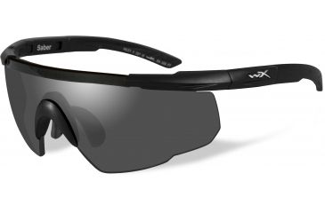 Image of USED Wiley X Saber Advanced Sunglasses - Smoke Grey Lens / Matte Black Frame, 302, EDEMO1