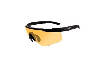 Image of Wiley X Saber Advanced Sunglasses - Matte Black Frame w/ Light Rust Lens 301