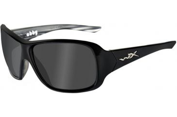 Image of Wiley X Abby Sunglasses - Polarized Smoke Gray Lens/Black Marble Frame SSABB04