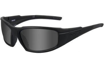 Image of Wiley X Rush Sunglasses - Black Ops, Smoke Gray Lenses w/ Matte Black Frame ACRUS01