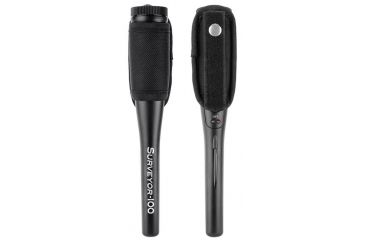 Image of Winbest Handheld Metal Detector Surveyor-100 Metal Detector, Built-In LED Flashlight, Black, Length 11 in BE12744