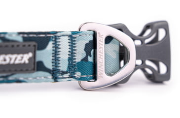 Image of Winchester Pet Printed Collar, Camo Aqua, M, WP-PC-CMOAQ-M-1