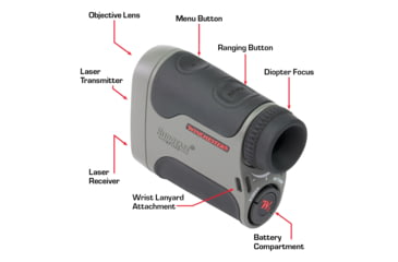 Image of Winchester Supreme Optics 7x24mm Laser Rangefinder, Black/Gray, WQ-RF-SPRM11-7x24