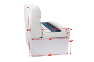 Image of Wise 27in Bench Seat /Navy Blue, WHITE, 27in, 8WD95-1008 SEAT ONLY