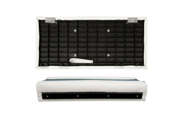 Image of Wise Deluxe Pontoon 36in Pontoon Bench Seat, White/Navy/Blue, Large, 8WD100-1008
