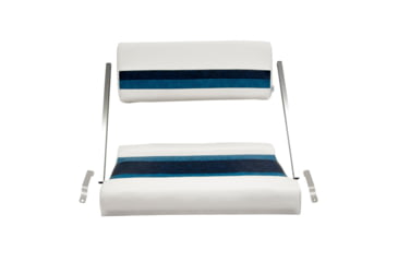 Image of Wise Deluxe Pontoon Flip-Flop Seat, White/Navy/Blue, Large, 8WD125FF-1008