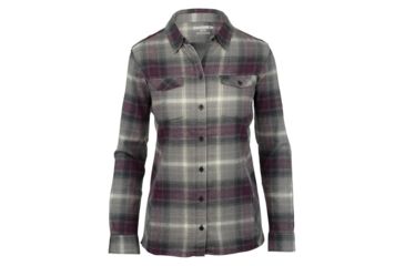 Image of Wolverine Autumn Long Sleve Flannel Shirt - Women's, Dark Gray Plaid, Small W1204990-029-S