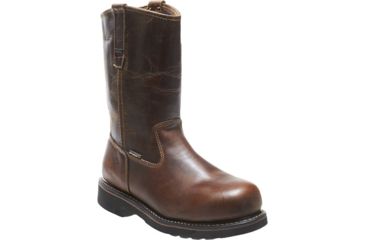 Image of Wolverine Brek DuraShocks Waterproof Wellington Steel-Toe EH Work Boot - Mens, Dark Brown, 8 US, Extra Wide, W10084-8EW