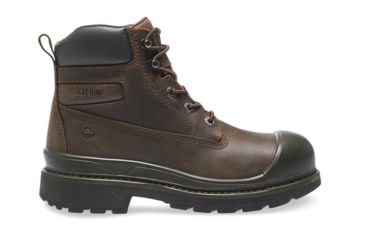 Image of Wolverine Crawford Waterproof Steel-Toe 6in Work Boot - Mens, Brown, 7 US, Medium, W04661-7M