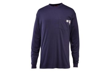 Image of Wolverine FR Tee Long Sleeve Sweater - Men's, Navy, Small W1203290-417-S