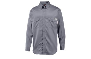 Image of Wolverine FR Twill Long Sleeve Shirt - Men's, Lead, Small W1203320-023-S