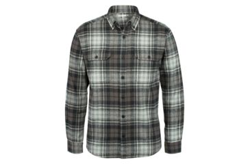 Image of Wolverine Glacier Long Sleeve Flannel Shirt - Men's, Onyx Plaid, Large W1205850-031-L