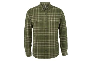 Image of Wolverine Glacier Long Sleeve Flannel Shirt - Men's, Olive Plaid, Medium W1205850-341-M
