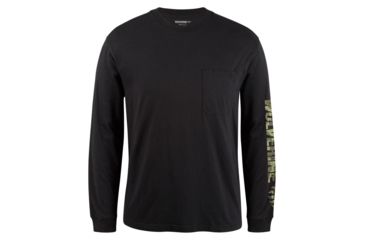 Image of Wolverine Graphic Logo Long Sleeve Shirt - Men's, Black, Medium W1205440-003-M