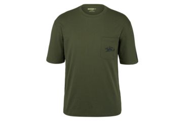 Image of Wolverine Graphic Logo Short Sleeve Shirt - Men's, Olive, Medium W1206280-341-M