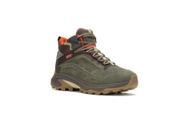 Image of Wolverine Moab Speed 2 Leather MID WP Hiking Shoes - Mens, Olive, 13 US, J037781-13