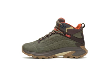 Image of Wolverine Moab Speed 2 Leather MID WP Hiking Shoes - Mens, Olive, 13 US, J037781-13